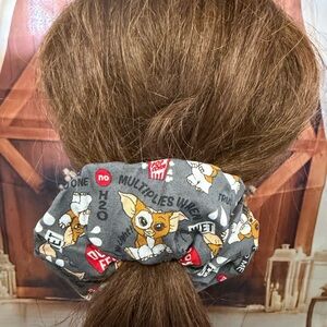 Handmade Grey Cartoon Animal Scrunchie